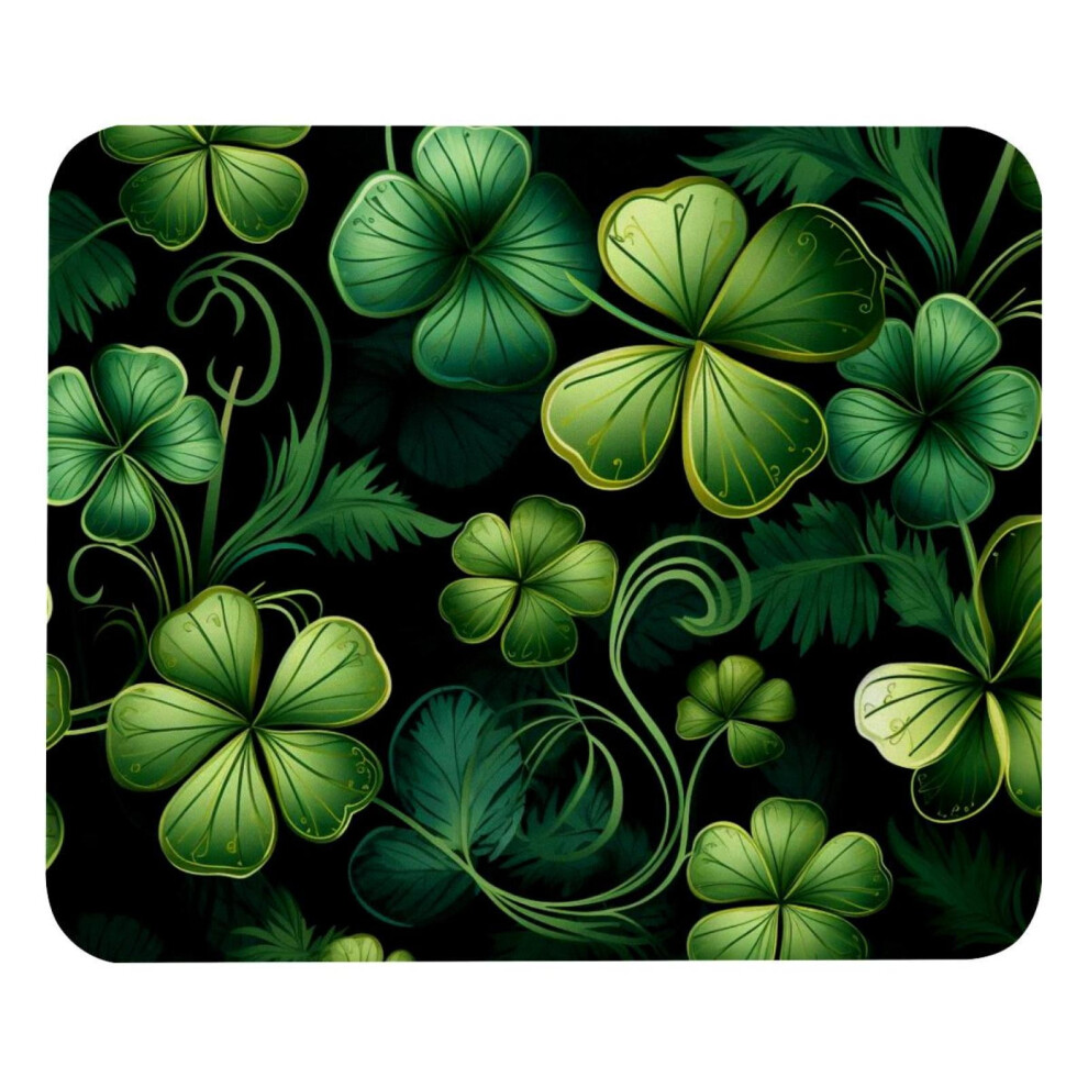 Four-Leaf Clover Mouse Pad Non-Slip Rubber Base 8.3 X 9.8 917087594189