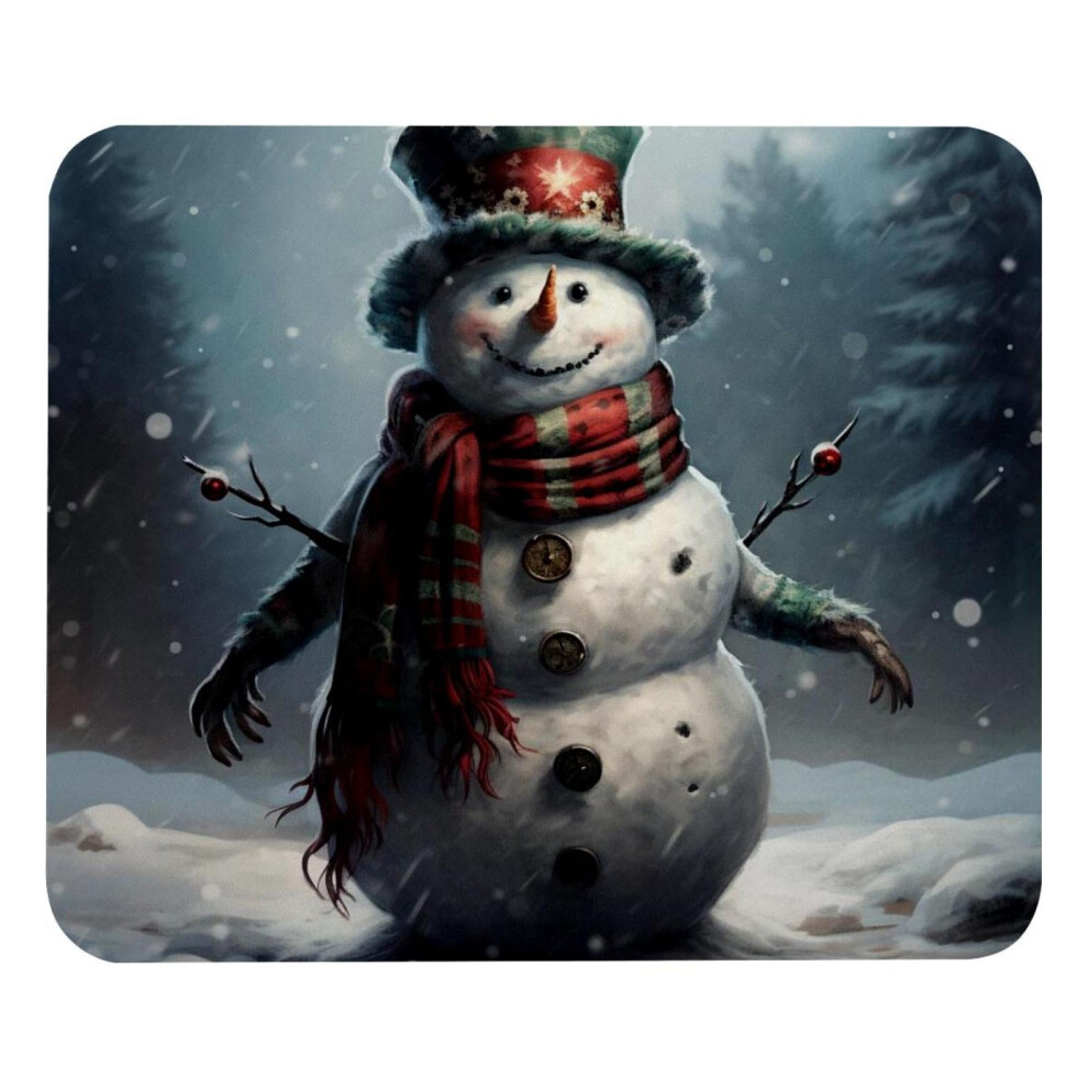 Retro Snowman Mouse Pad Non-Slip Rubber Base 8.3 X 9.8 917087594387