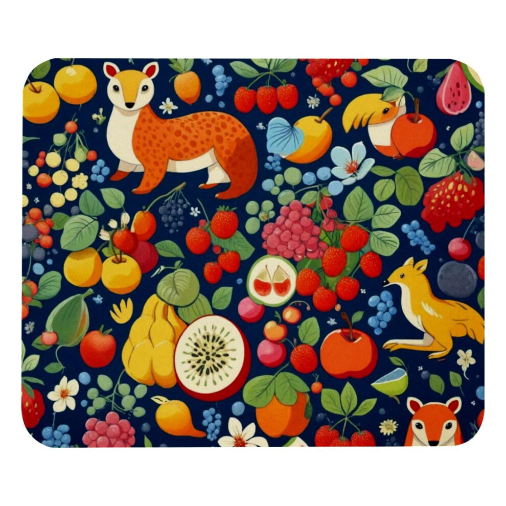 Fruit Animals Mouse Pad Non-Slip Rubber Base 8.3 X 9.8 917087595001