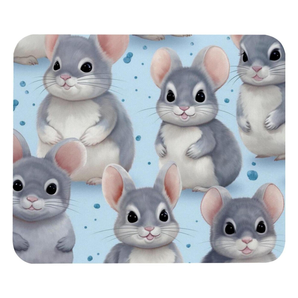 Baby Chinchillas Mouse Pad Non-Slip Rubber Base 8.3 X 9.8 917087594622