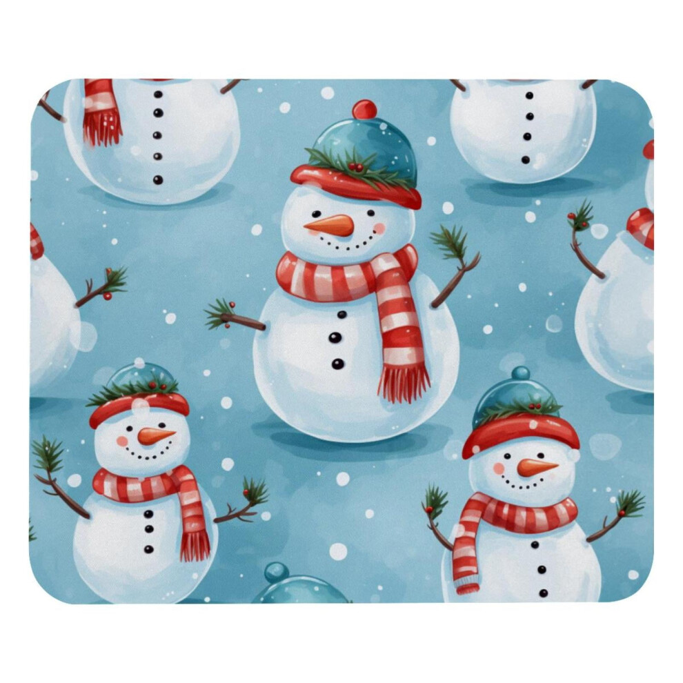 Snowman Mouse Pad Non-Slip Rubber Base 8.3 X 9.8 Inches 917087594806