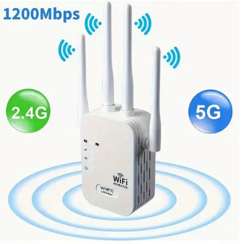 WiFi range extender 1200Mbps white 1