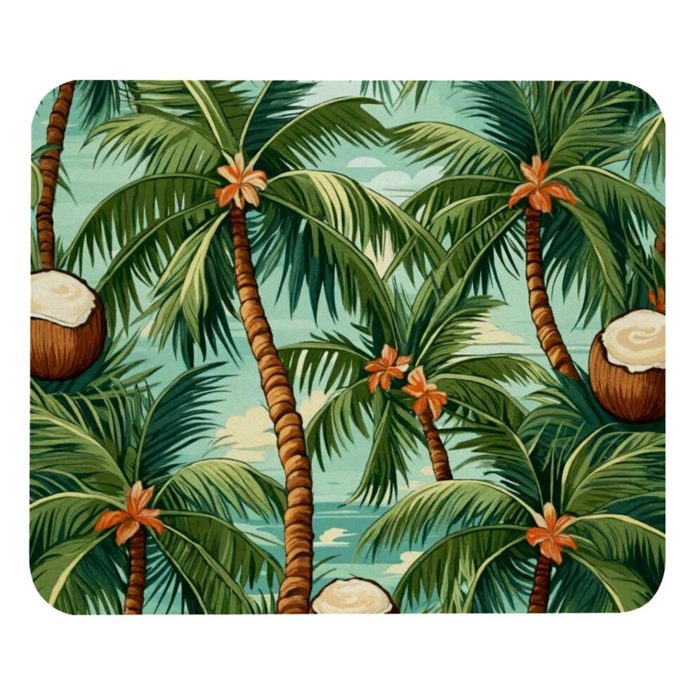 Coconut Tree Mouse Pad Non-Slip Rubber Base 8.3 X 9.8 Inch 917087595285