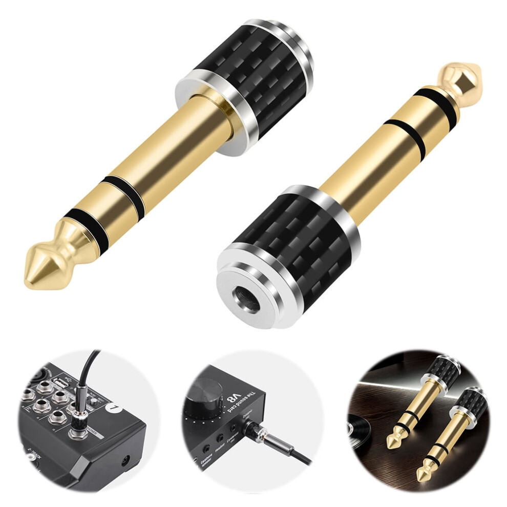 Stereo Headphone Adapter 6.35Mm Male To 3.5Mm Female 1 Pc 917087595780
