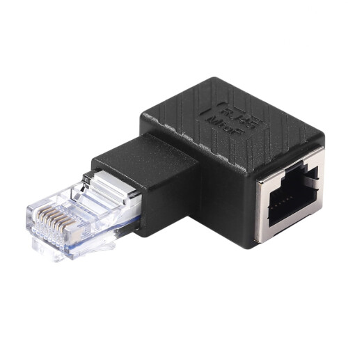 RJ45 90-degree Ethernet adapter extender coupler