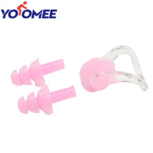 Swimming nose clip and earplugs set silicone waterproof