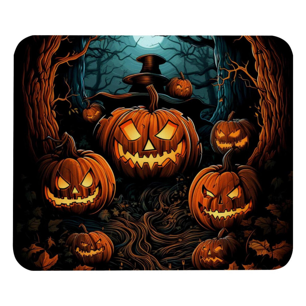 Halloween Pumpkin Mouse Pad Non-Slip Rubber Base 8.3 X 9.8 917087599740