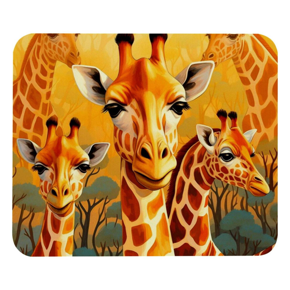 Giraffe Mouse Pad Non-Slip Rubber Base 8.3 X 9.8 Inches 917087600569
