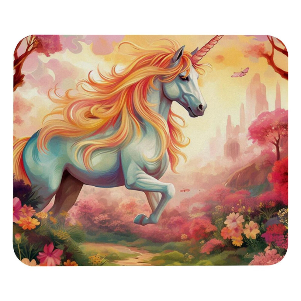 Garden Unicorn Mouse Pad Non-Slip Rubber Base 8.3 X 9.8 917087600187