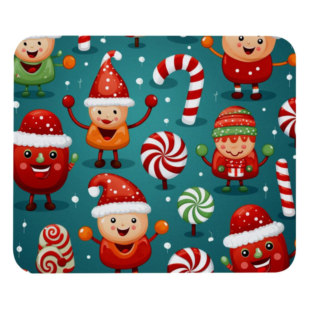 Christmas Crutch J Mouse Pad Square 8.3X9.8 Inch Non-Slip 917087600323
