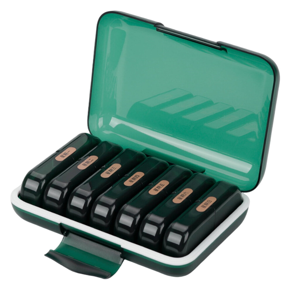 Pill Box Dust-Proof with Date Labels 14 Compartments
