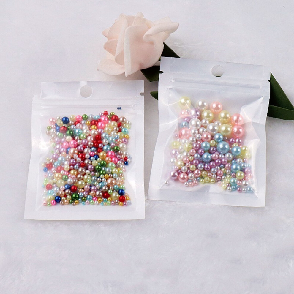 Faux Pearls Nail Art Beads Multicolor Round 400 pcs