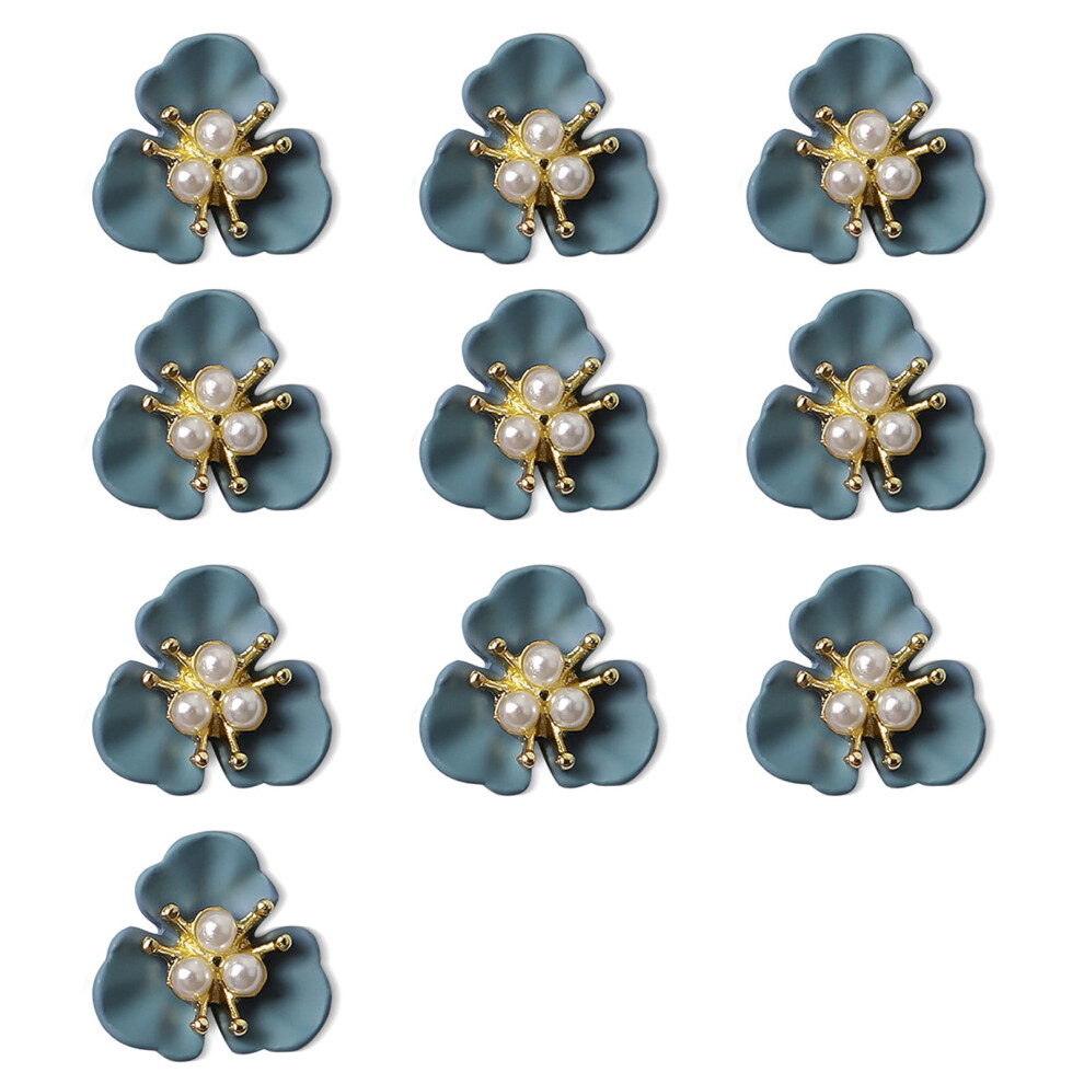 3D Flower Nail Decals with Faux Pearls 10pcs