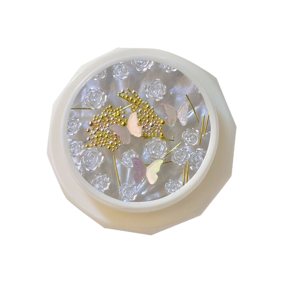 Nail Camellia Charm Shiny 3D Gloss Pearl Decor 1 Set