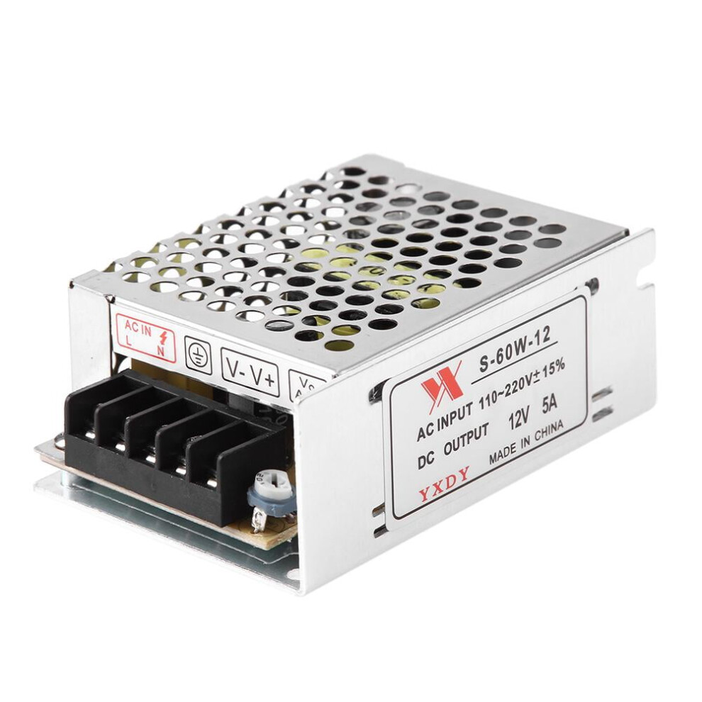 Ac90-260V To Dc12v 5A Led Power Supply 60W Adjustable Light 917087606349