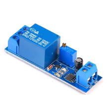 NE555 time delay relay module 5V/12V 0–10s