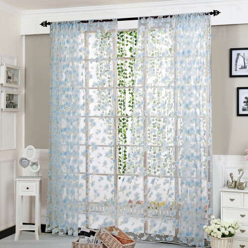 Sheer Tulle Curtain Drape Valance 1 Panel Classic Fabric 1