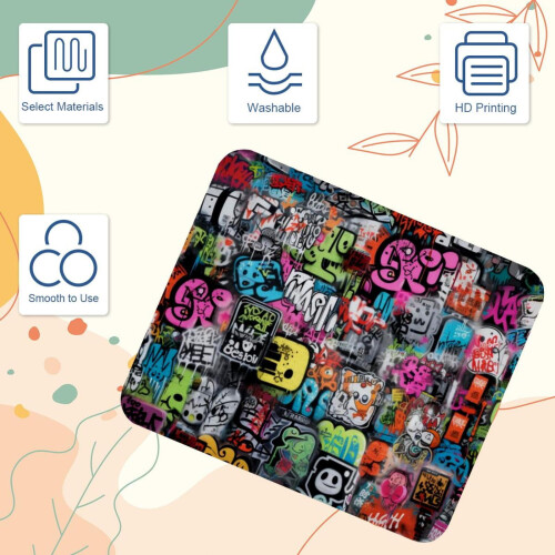 Doodle Mouse Pad 8.3 x 9.8 Inch Non-Slip Rubber Base 2
