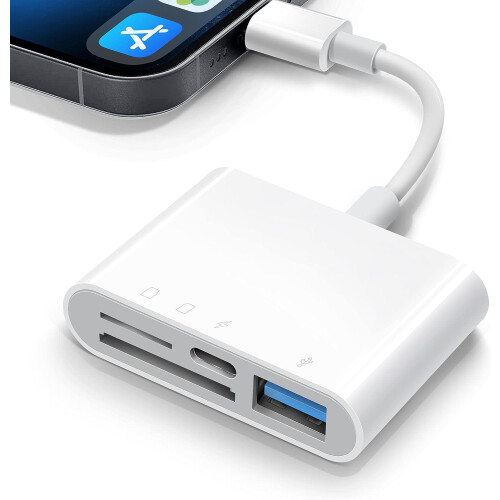 SD/TF Card Reader for iPhone and iPad 4-in-1