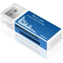 SD Card Reader Aluminum USB 2.0 4-Slot Multi-Card Adapter