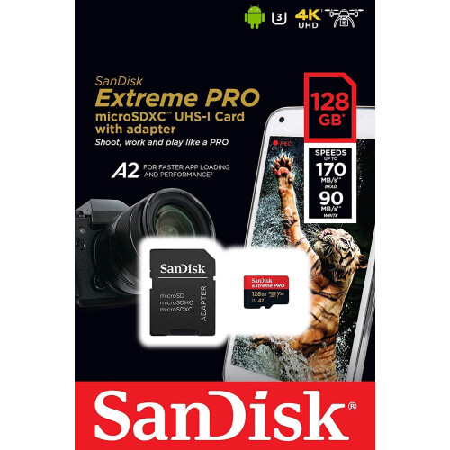 Micro SDXC Memory Card Extreme Pro 128GB 1