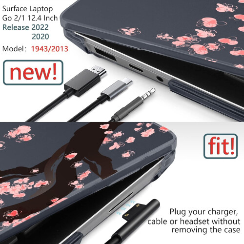 Capa para Surface Laptop Go2 de 12,4 polegadas (modelo 2022, 2013) e Surface Laptop Go1 (modelo 1943, 2020). 1