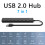 USB 2.0/3.0 HUB Adapter 7-Port Splitter for PC 6