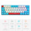 Jixopn T60 USB迷你机械背光游戏键盘 蓝白蓝轴 2