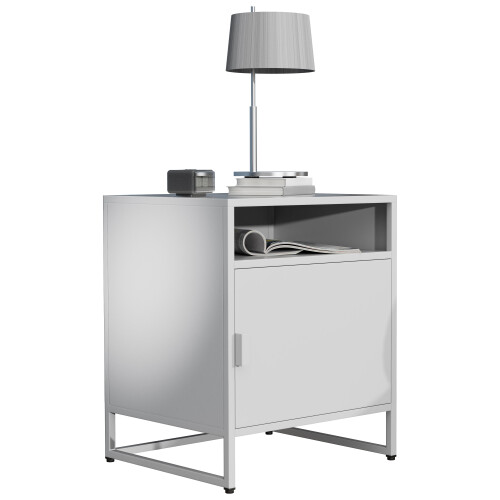 (Matt, Modern/Contemporary) Metal bedside table side table Flokas L