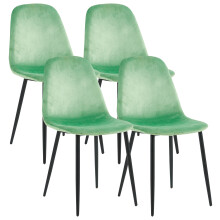 (Metal, Green) 4 Dining Chairs Chairs Kitchen Fiolo Mint