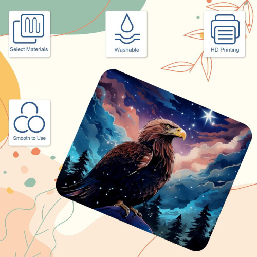 Starry Eagle Mouse Pad 8.3 x 9.8 inches Non-Slip Rubber Base 2