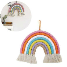 Décoration murale en macramé tissé à la main, en coton, 25 x 28 cm, pour chambre d'enfant