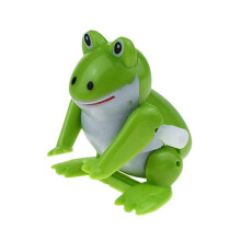 Jouet amusant et sûr pour enfants : Grenouille à remontoir faisant des saltos arrière, vert vif, forme animale charmante (25-26)