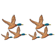 Décoration murale en bois sculpté représentant un canard colvert (6 x 3 pouces), style rustique, pour la maison.