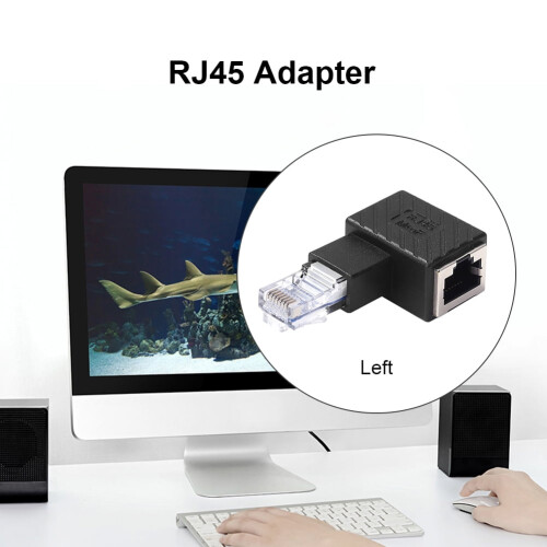 RJ45 90-degree Ethernet adapter extender coupler 2