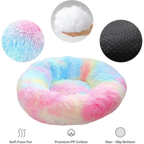 Donut Dog Bed Washable Medium Pink 2