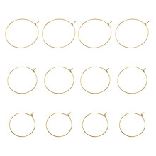 Hoop Earrings Round Wire with Wine Beads DIY Kit