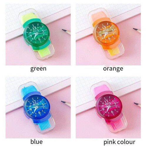 Pencil Sharpener with Eraser and Cleaning Brush 3-in-1 2