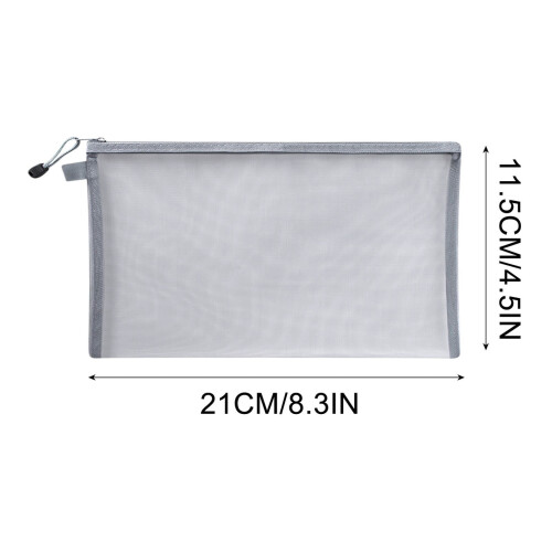 Canvas zipper pouch for DIY craft and makeup gray 2