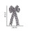 Christmas plaid ribbon bow black white 1 piece 2