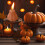 Pumpkin-shaped aroma candles for home decor, 12-pack 6