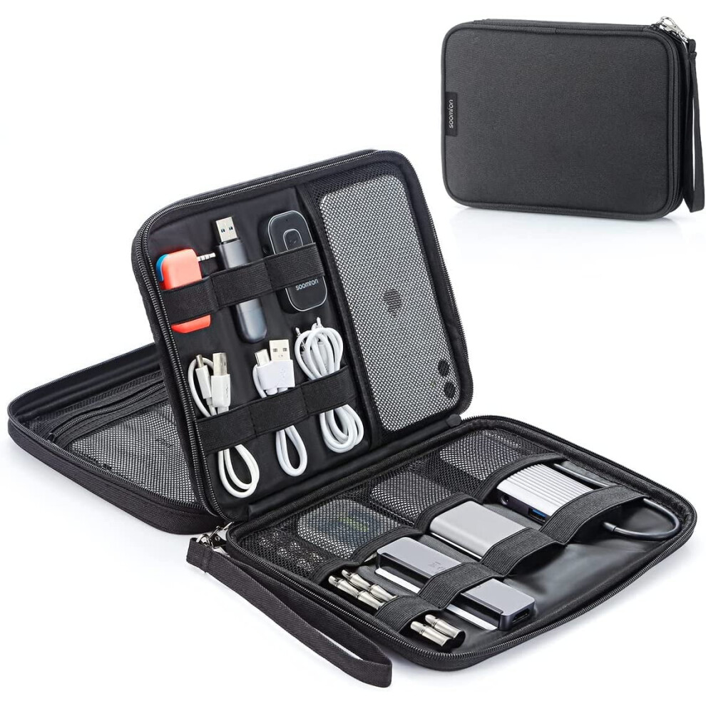 Electronics Organizer Bag Portable Waterproof Double-Layer 9336866835762
