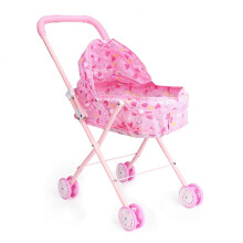 (trolley) Kids Pushchair Deluxe Buggy Childrens Baby Pram Doll Cot Stroller Great Fun Toy
