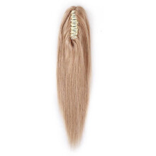 (20inch, darkblonde) Real Remy Human Hair Ponytail Extension Claw Clip In Hair Extensions Long Natural Straight Ponytail Hairpiece