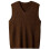(S, Brown) Mens Solid Sleeveless Pullover Outerwear Vest 1