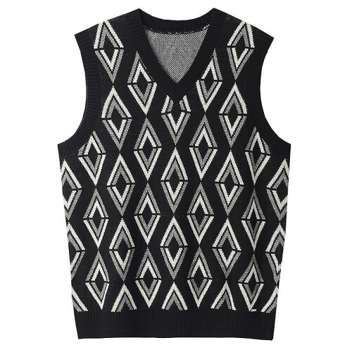 (L, Black1) Mens Solid Sleeveless Pullover Outerwear Vest