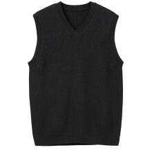 (S, Black) Mens Solid Sleeveless Pullover Outerwear Vest