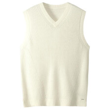 (3XL, White) Mens Solid Sleeveless Pullover Outerwear Vest