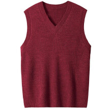 (2XL, Wine Red) Mens Solid Sleeveless Pullover Outerwear Vest