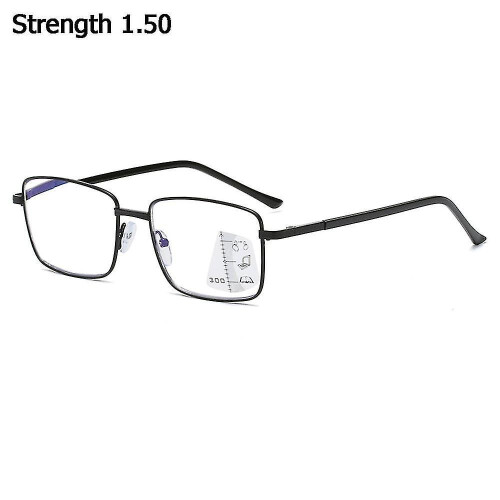 (A1 Strength 1.50) Multifocal Reading Glasses Readers Computer Glasses Progressive Multifocus
